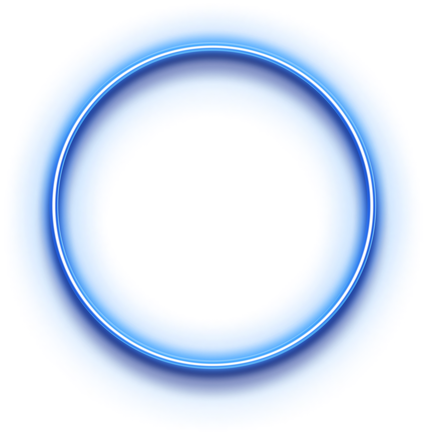 Neon Circle Blue